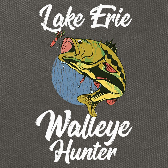 Funny Walleye Fishing Lake Erie Walleye Hunter Cotton Canvas Backpack