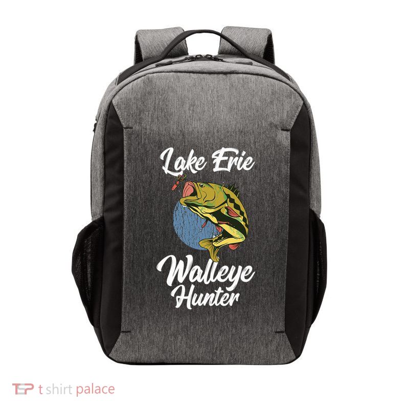Funny Walleye Fishing Lake Erie Walleye Hunter Vector Backpack
