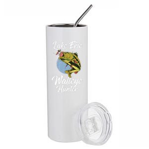 Funny Walleye Fishing Lake Erie Walleye Hunter Stainless Steel Tumbler