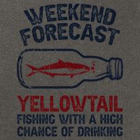 Fisher Weekend Forecast Fishing Fish Yellowtail Cotton Canvas Backpack