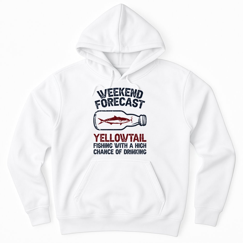Fisher Weekend Forecast Fishing Fish Yellowtail Hoodie