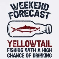 Fisher Weekend Forecast Fishing Fish Yellowtail Button