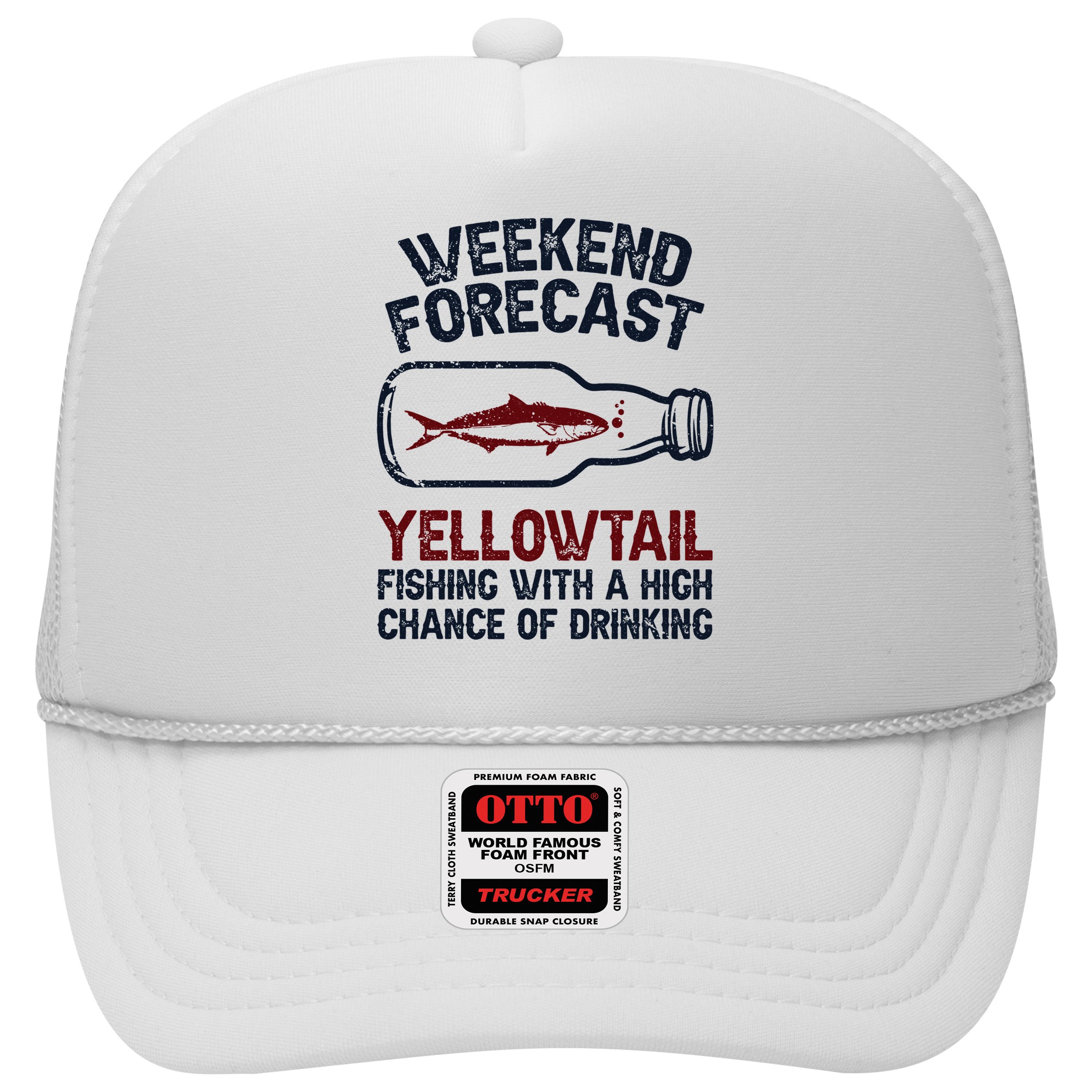 Fisher Weekend Forecast Fishing Fish Yellowtail Hat