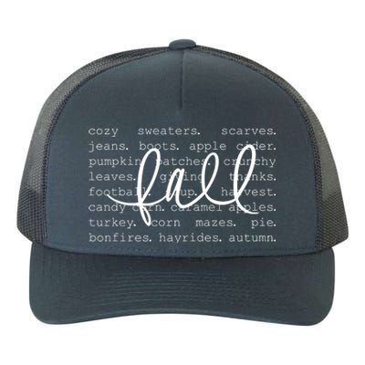 Fall Words Yupoong Adult 5-Panel Trucker Hat