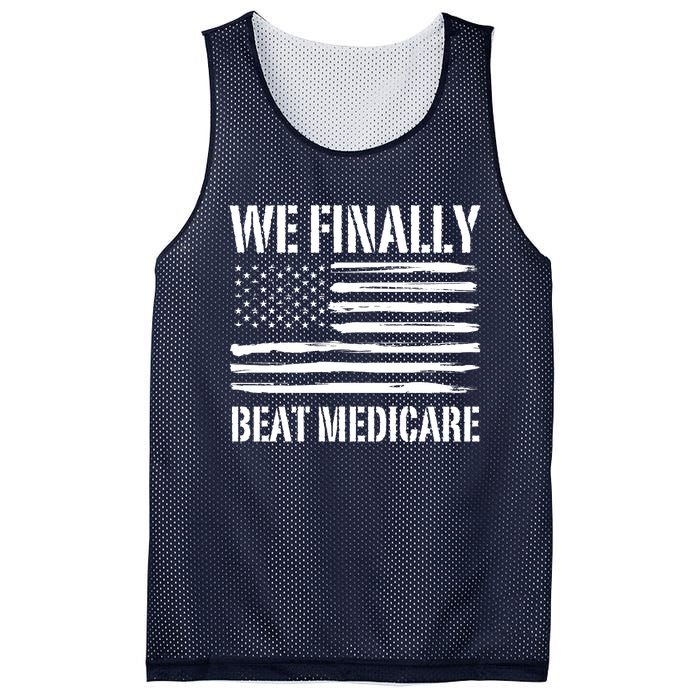 Funny We Finally Beat Medicare Mesh Reversible Basketball Jersey Tank