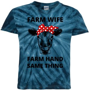 Farm Wife Farm Hand Same Thing Kids Tie-Dye T-Shirt