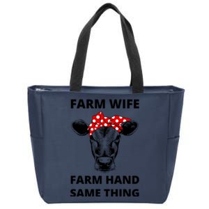 Farm Wife Farm Hand Same Thing Zip Tote Bag