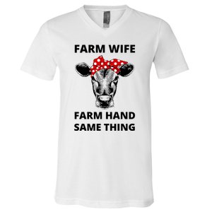 Farm Wife Farm Hand Same Thing V-Neck T-Shirt