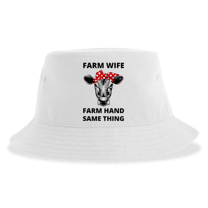 Farm Wife Farm Hand Same Thing Sustainable Bucket Hat