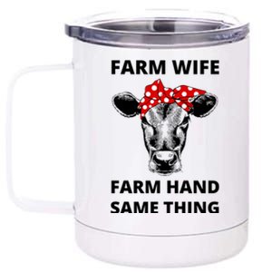 Farm Wife Farm Hand Same Thing 12 oz Stainless Steel Tumbler Cup