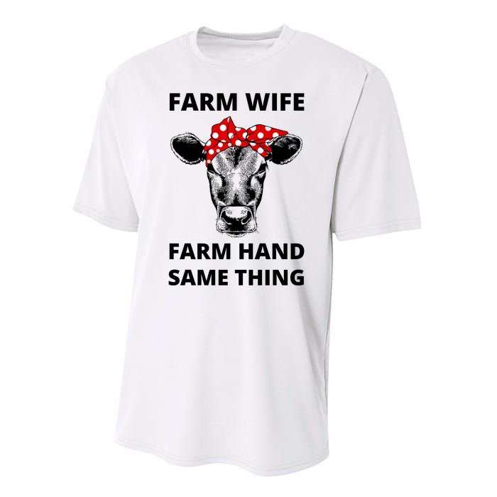 Farm Wife Farm Hand Same Thing Performance Sprint T-Shirt