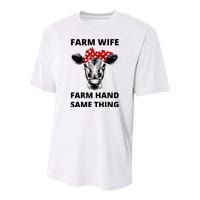 Farm Wife Farm Hand Same Thing Youth Performance Sprint T-Shirt