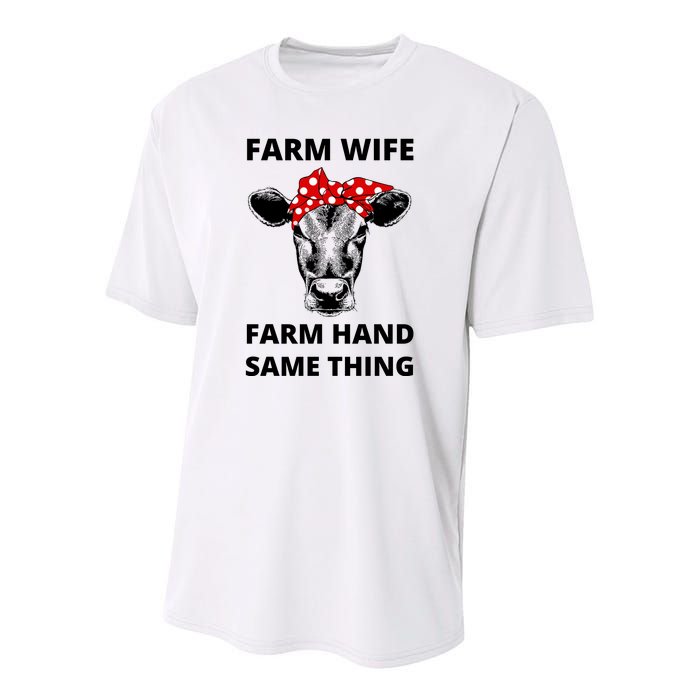 Farm Wife Farm Hand Same Thing Youth Performance Sprint T-Shirt