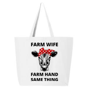 Farm Wife Farm Hand Same Thing 25L Jumbo Tote