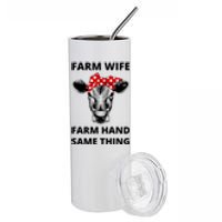 Farm Wife Farm Hand Same Thing Stainless Steel Tumbler