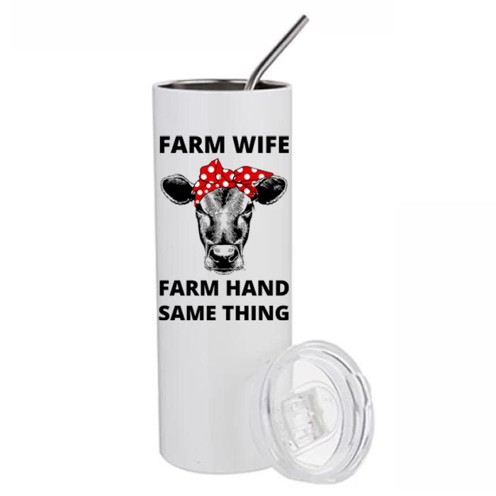 Farm Wife Farm Hand Same Thing Stainless Steel Tumbler