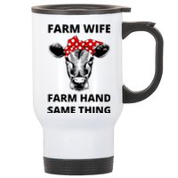 Farm Wife Farm Hand Same Thing Stainless Steel Travel Mug