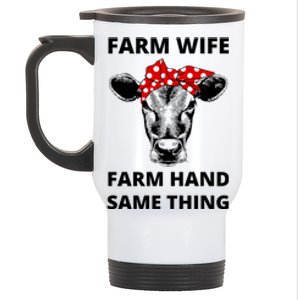 Farm Wife Farm Hand Same Thing Stainless Steel Travel Mug