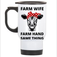 Farm Wife Farm Hand Same Thing Stainless Steel Travel Mug