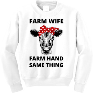 Farm Wife Farm Hand Same Thing Kids Sweatshirt