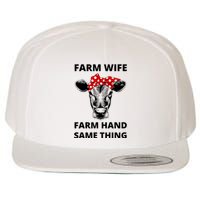 Farm Wife Farm Hand Same Thing Wool Snapback Cap