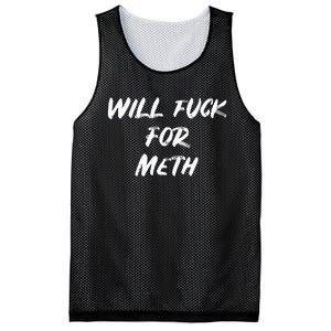 Funny Will Fuck For Meth Drug Mesh Reversible Basketball Jersey Tank