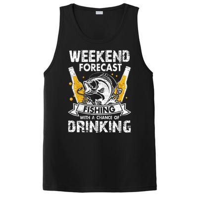 Funny Weekend Forcast Fishing With A Chance Of Drinking PosiCharge Competitor Tank