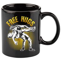 Funny Wrestling Free Hugs 11oz C Handle Ceramic Mug