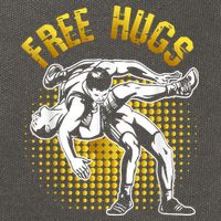 Funny Wrestling Free Hugs Cotton Canvas Backpack