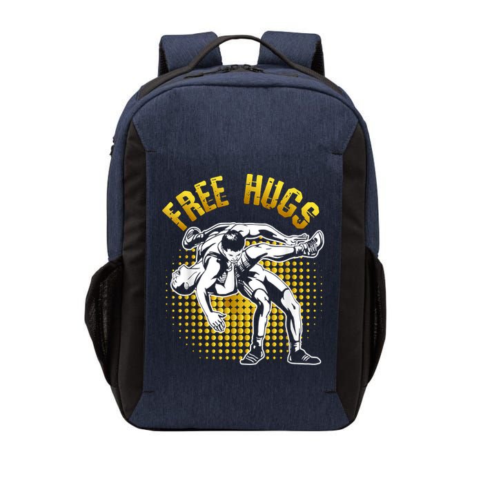 Funny Wrestling Free Hugs Vector Backpack
