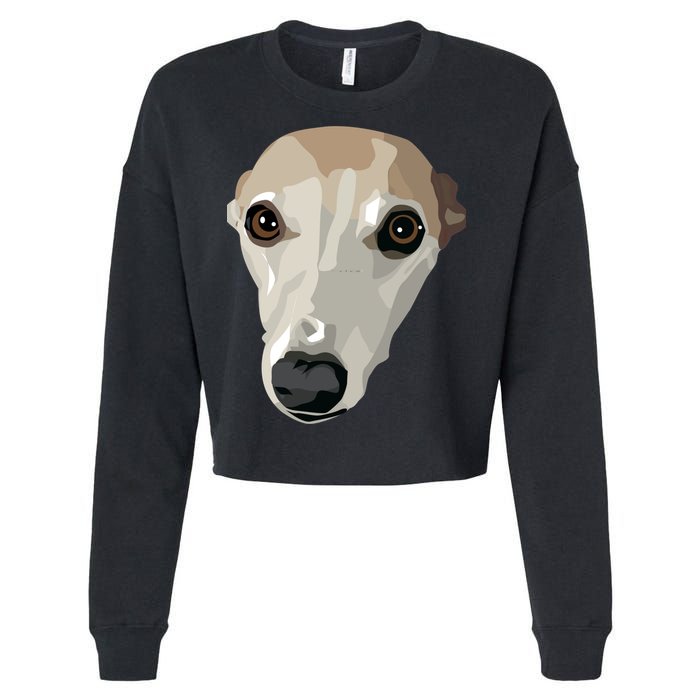 Fawn Whippet Cropped Pullover Crew