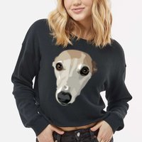 Fawn Whippet Cropped Pullover Crew