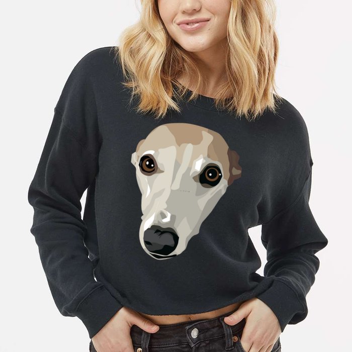 Fawn Whippet Cropped Pullover Crew