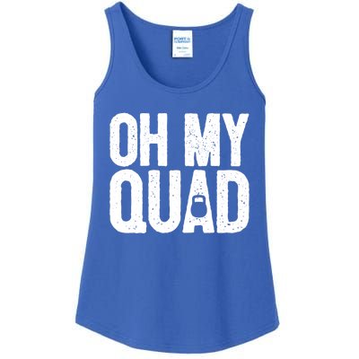 Funny Workout Fitness Saying Muscle Kettlebell I Oh My Quad Gift Ladies Essential Tank