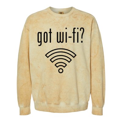 Funny Wifi For Internet Wifi Fan Got Wifi Colorblast Crewneck Sweatshirt