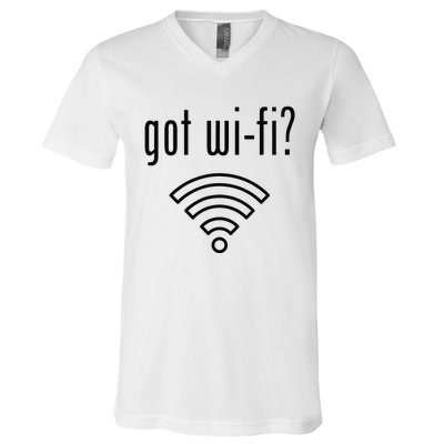 Funny Wifi For Internet Wifi Fan Got Wifi V-Neck T-Shirt