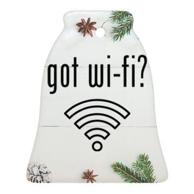 Funny Wifi For Internet Wifi Fan Got Wifi Ceramic Bell Ornament