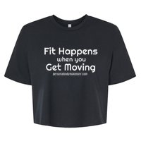 Fitness Workout Fit Happens When You Get Moving Bella+Canvas Jersey Crop Tee