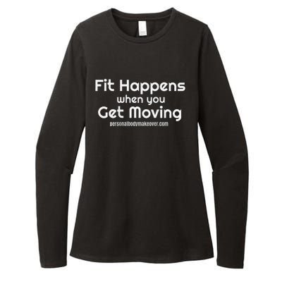 Fitness Workout Fit Happens When You Get Moving Womens CVC Long Sleeve Shirt