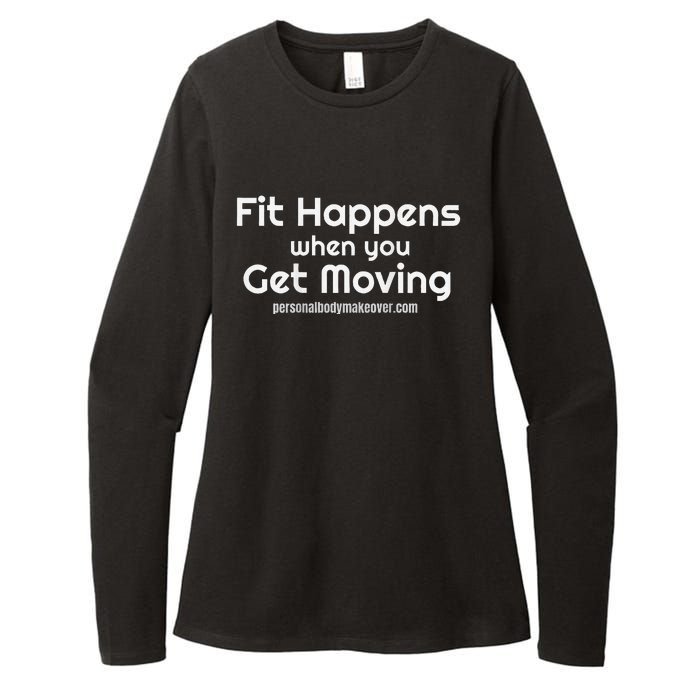 Fitness Workout Fit Happens When You Get Moving Womens CVC Long Sleeve Shirt