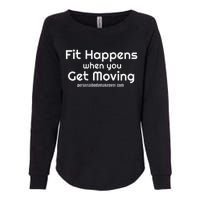 Fitness Workout Fit Happens When You Get Moving Womens California Wash Sweatshirt