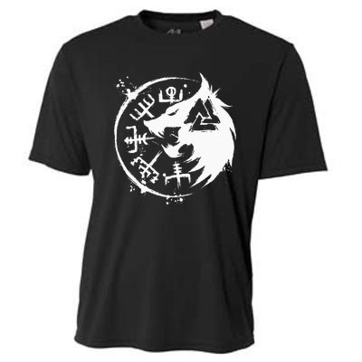 Fenrir Wolf Fenris Wolf Viking Vegvisir Valknut Cooling Performance Crew T-Shirt