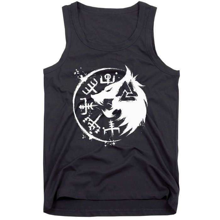 Fenrir Wolf Fenris Wolf Viking Vegvisir Valknut Tank Top