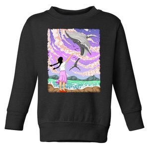 Flying Whale Toddler Sweatshirt