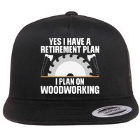 Funny Woodworking For Wo Retirement Carpenter Retired Flat Bill Trucker Hat