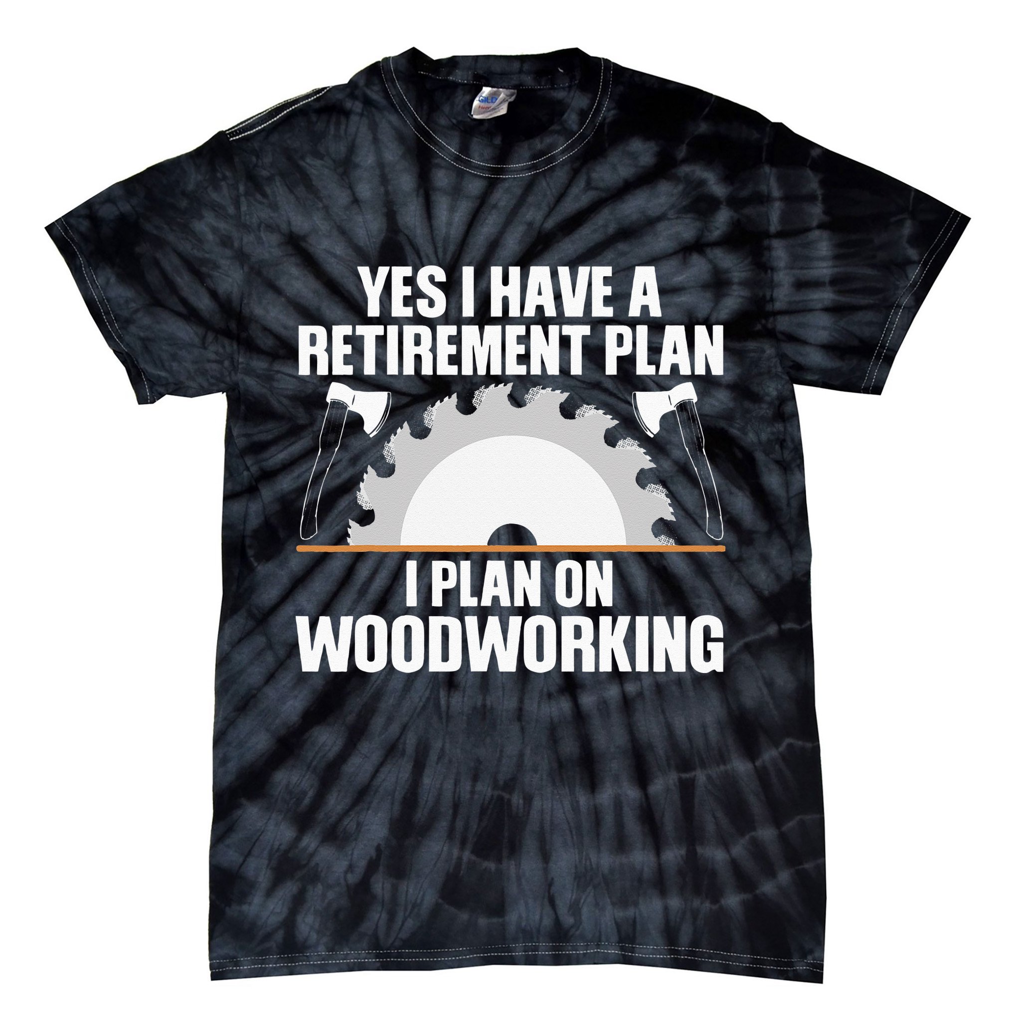 Funny Woodworking For Wo Retirement Carpenter Retired Tie-Dye T-Shirt