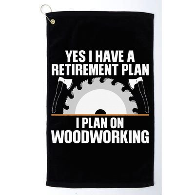Funny Woodworking For Wo Retirement Carpenter Retired Golf Towel