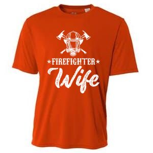 Firefighter Wife Funny Fire Fire Truck Graphic Cool Gift Cooling Performance Crew T-Shirt