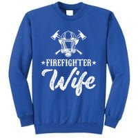 Firefighter Wife Funny Fire Fire Truck Graphic Cool Gift Tall Sweatshirt