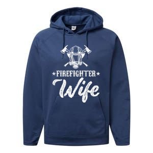 Firefighter Wife Funny Fire Fire Truck Graphic Cool Gift Performance Fleece Hoodie